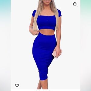 Two piece matching skirt set